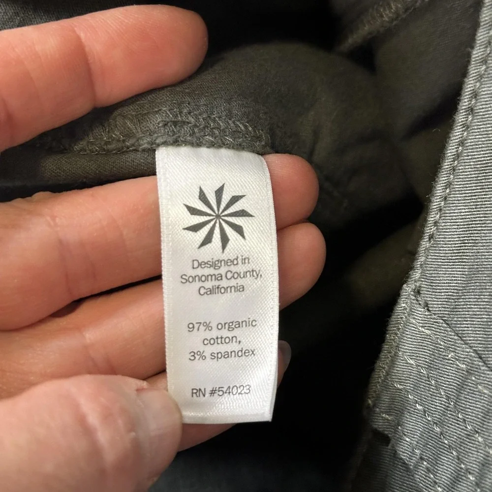 Athleta Skirt Womens 10 Green Organic Cotton Stretch Utility‎ Adjustable Pockets